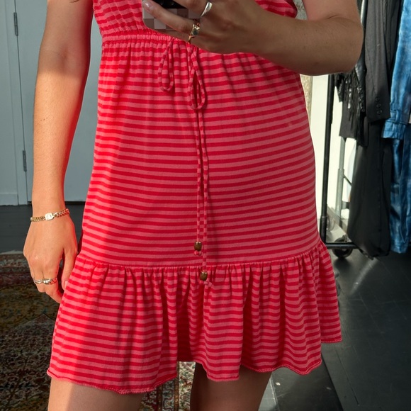 Juicy Couture Red and Pink Ruffle Summer Dress - Picture 2 of 5